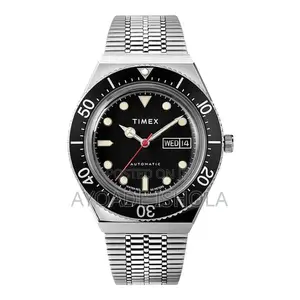 Mens Timex M79 Automatic Silver 40mm Day-Date Watch Tw2u78300