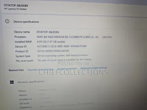 Laptop HP 15 8GB SSD 256GB