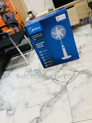 Kindly Check Out White Midea 18-Inch Rechargeable Standing Fan