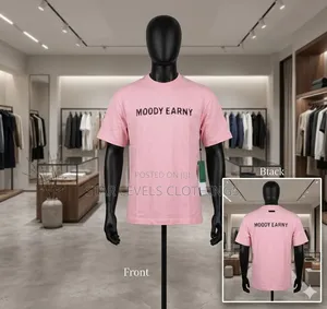 Quality Cotton Round Neck Shirts Available #Pink and White #