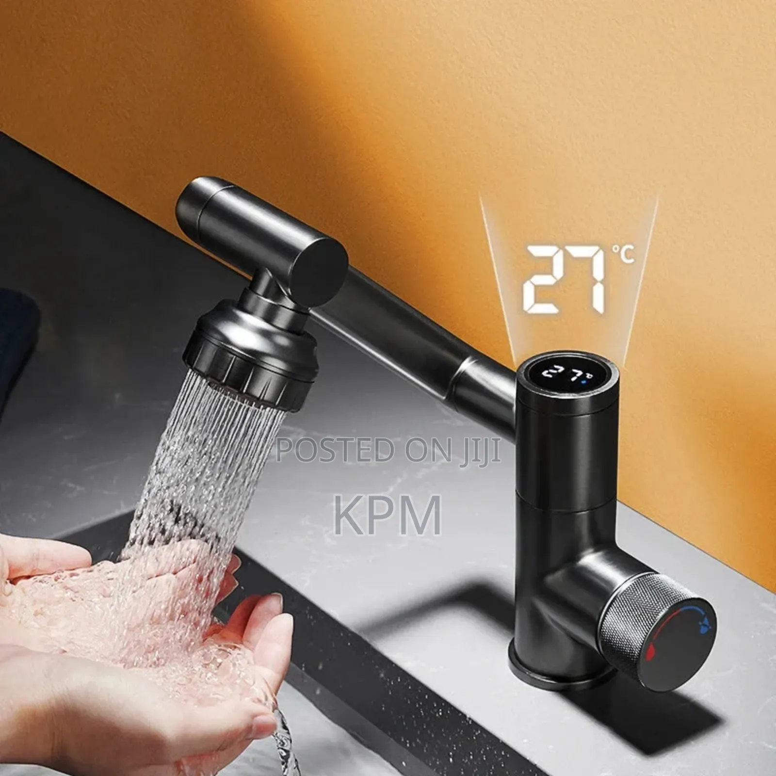 Digital Display Rotatable Japanese Style Bathroom Faucet Basin Tap H C