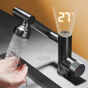 Temperature Display Digital Robot Basin Tap Hot And Cold