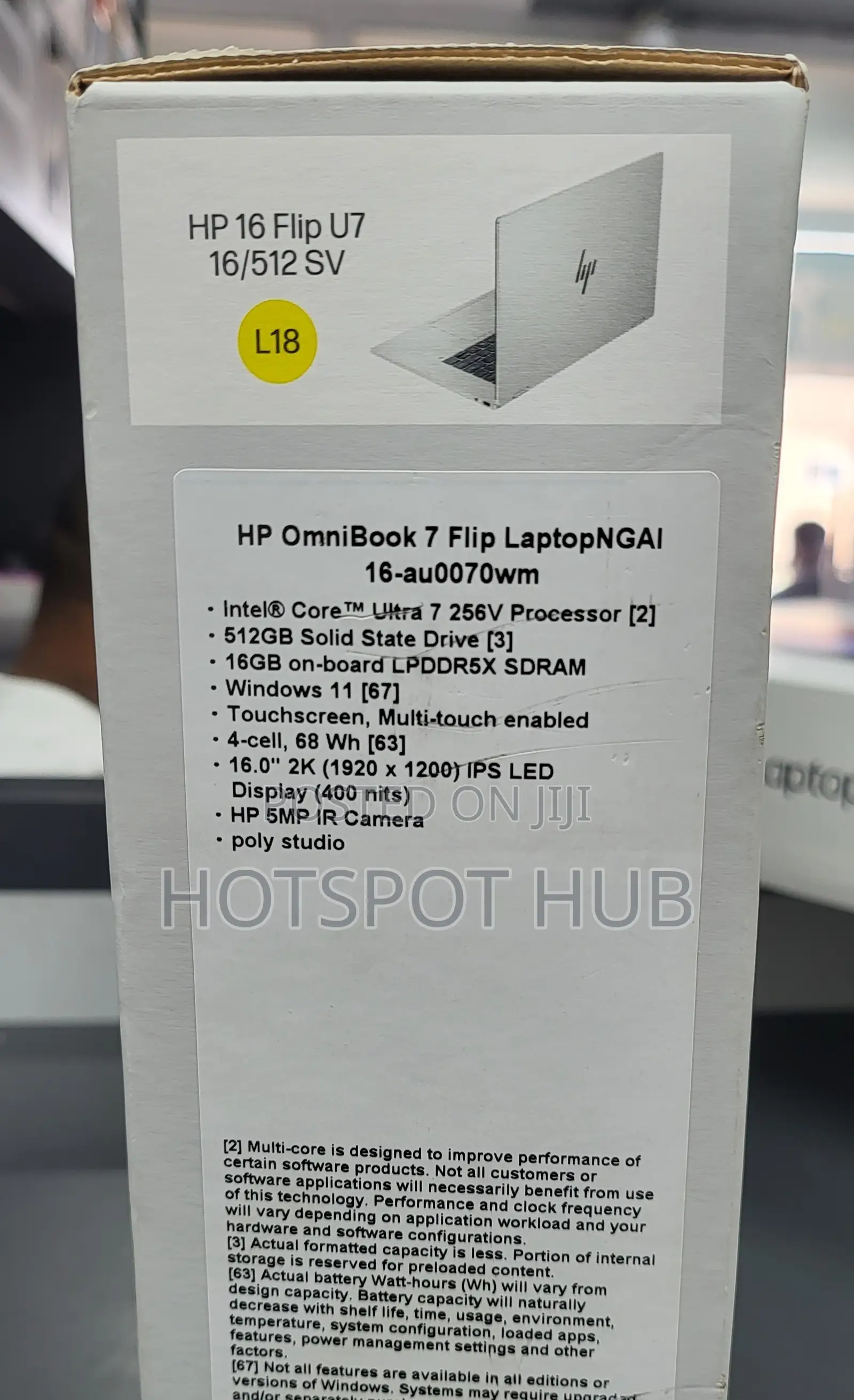 New Laptop HP OmniBook 7 16" 16GB Intel Core Ultra 7 SSD 512GB