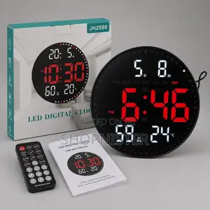 Led Digital Wall Clock With Remote Control | Large Display