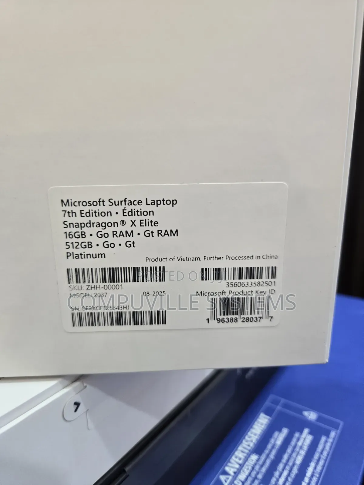 New Microsoft Surface Laptop 7 16GB Qualcomm Snapdragon X Elite 512GB