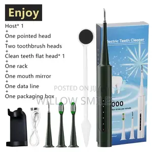 Electric Teeth Cleaner + Tooth Brush + Stand + Teeth Polishing Paste
