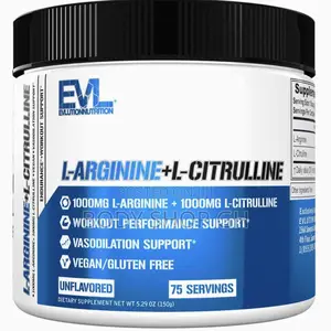 Evl L-Arginine + L- Citrulline Supplement/ Powder - Boost Nitric Oxide