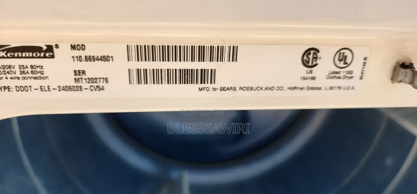 Kenmore 22kg Washing Machine Manual Dryer From Usa