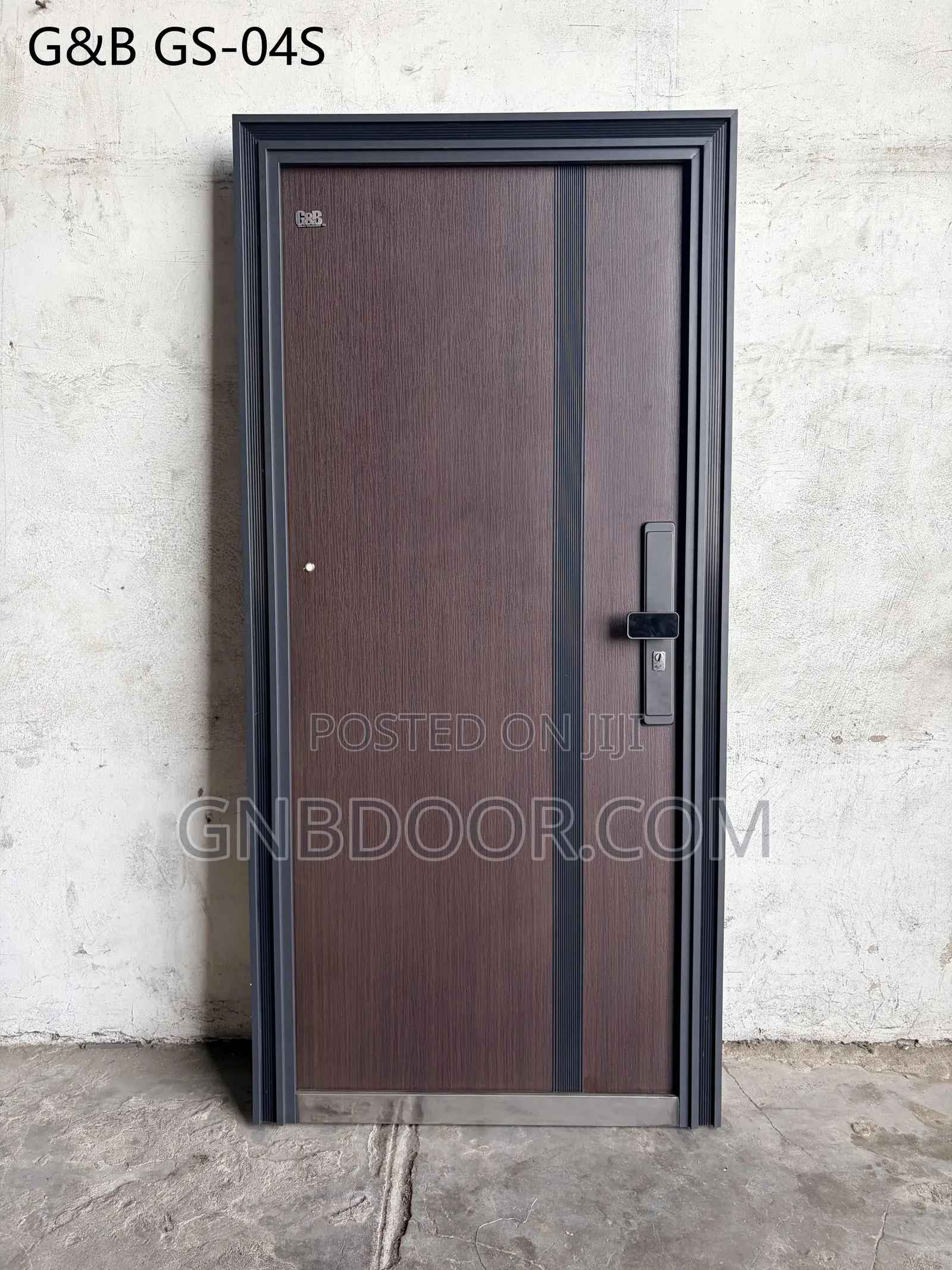 Gs-04s Wooden Surface Design Security Door Metal Door Turkey