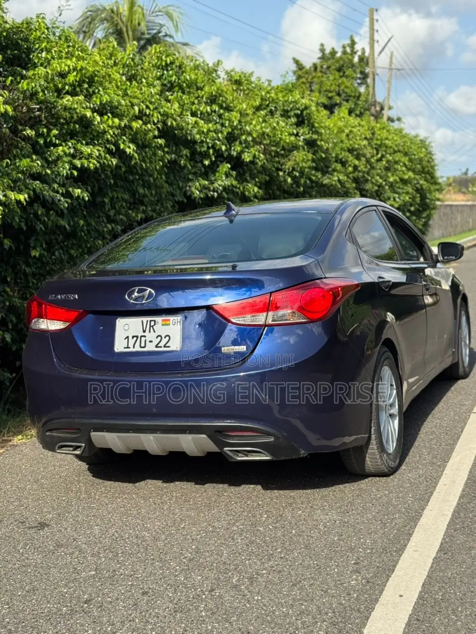 Hyundai Elantra Limited Sedan FWD (1.8L 4cyl 6A) 2013 Blue