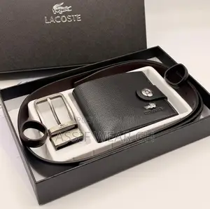 Lacoste Belt and Wallet