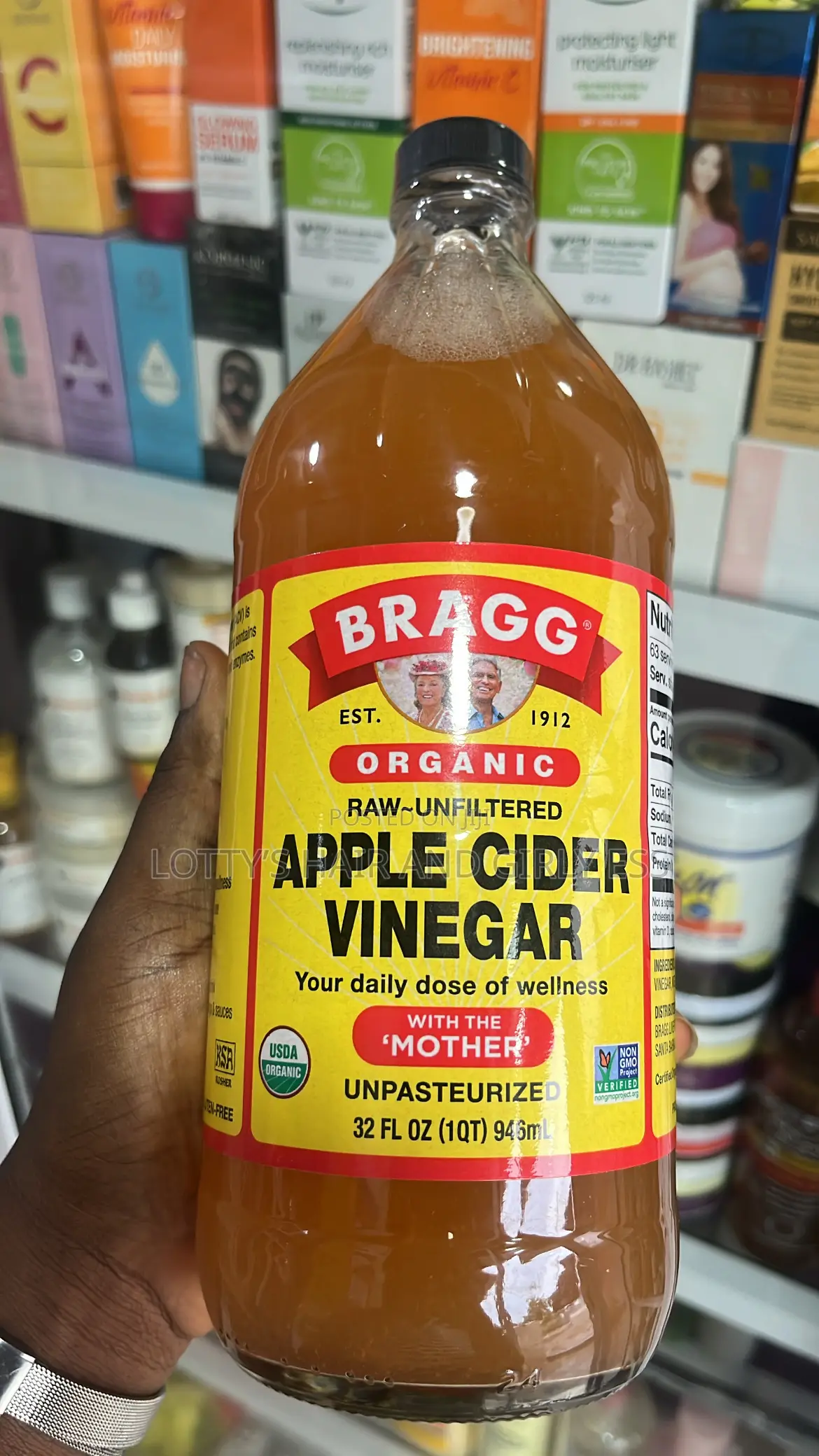 Bragg Organic Raw Unfiltered Apple Cider Vinegar-945ml (32 Floz )