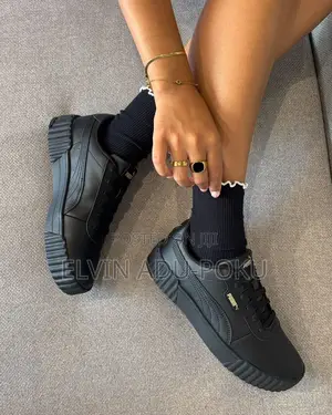 Puma Cali Lace Up Sneaker Casual “ Triple Black”