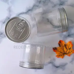 Pet Plastic Jar/Cans With Aluminum Lid