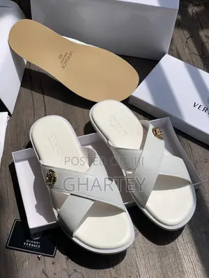 Versace Medusa Crisscross Slides – Italian Luxury, Minimalist Style