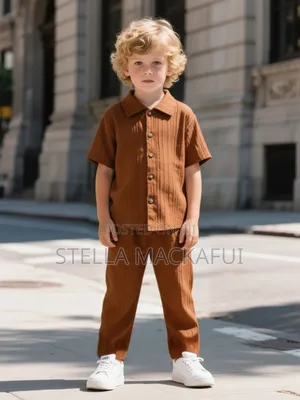Brown Trousers With Shirt for 1-5yrs