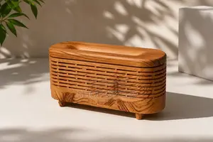Premium Flame Effect Aroma Diffuser – Luxury Wooden Design 