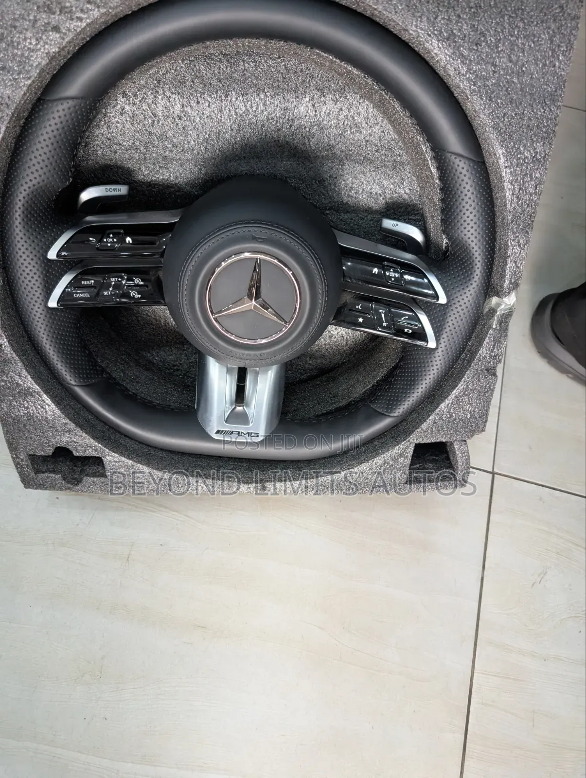 Mercedes Benz C300/ E Class Black Carbon Fiber Upgrade Steering Wheel