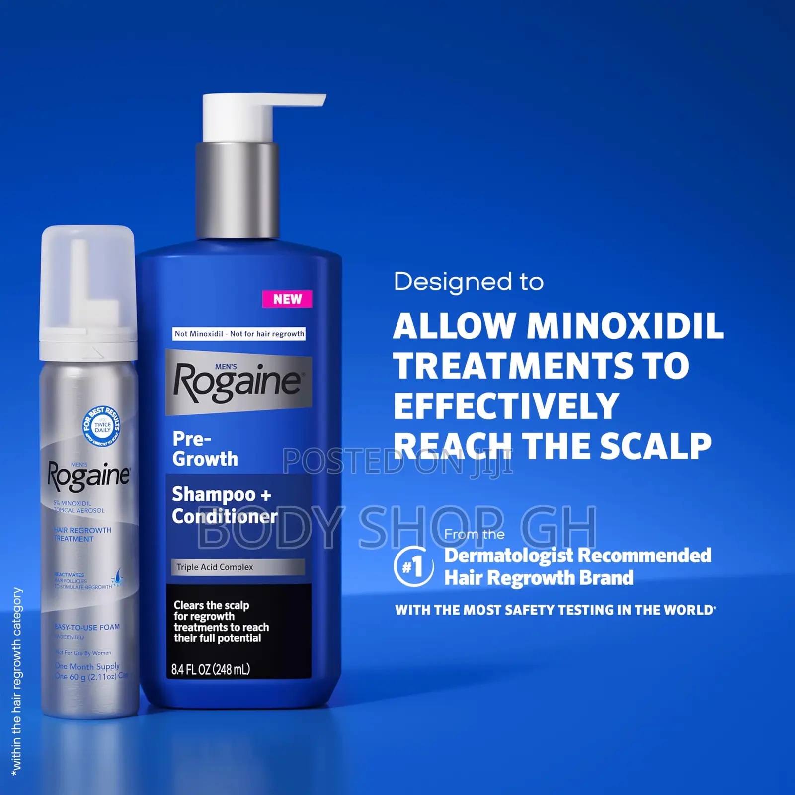 Rogaine Minoxidil Foam + Rogaine Hair Regrowth Shampoo