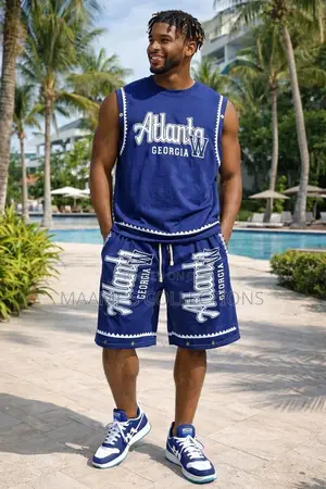 Men’S Casual Sleeveless / Armless Top and Down Shorts