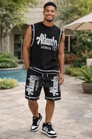 Men’S Casual Sleeveless / Armless Top and Down Shorts