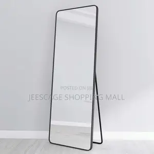 Modern Black Frame Full-Length Floor Mirror