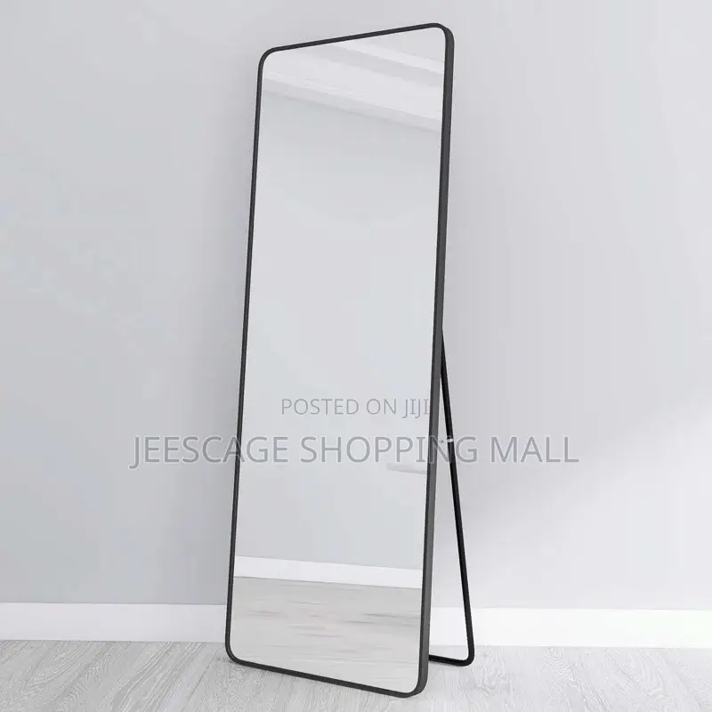 Modern Black Frame Full-Length Floor Mirror