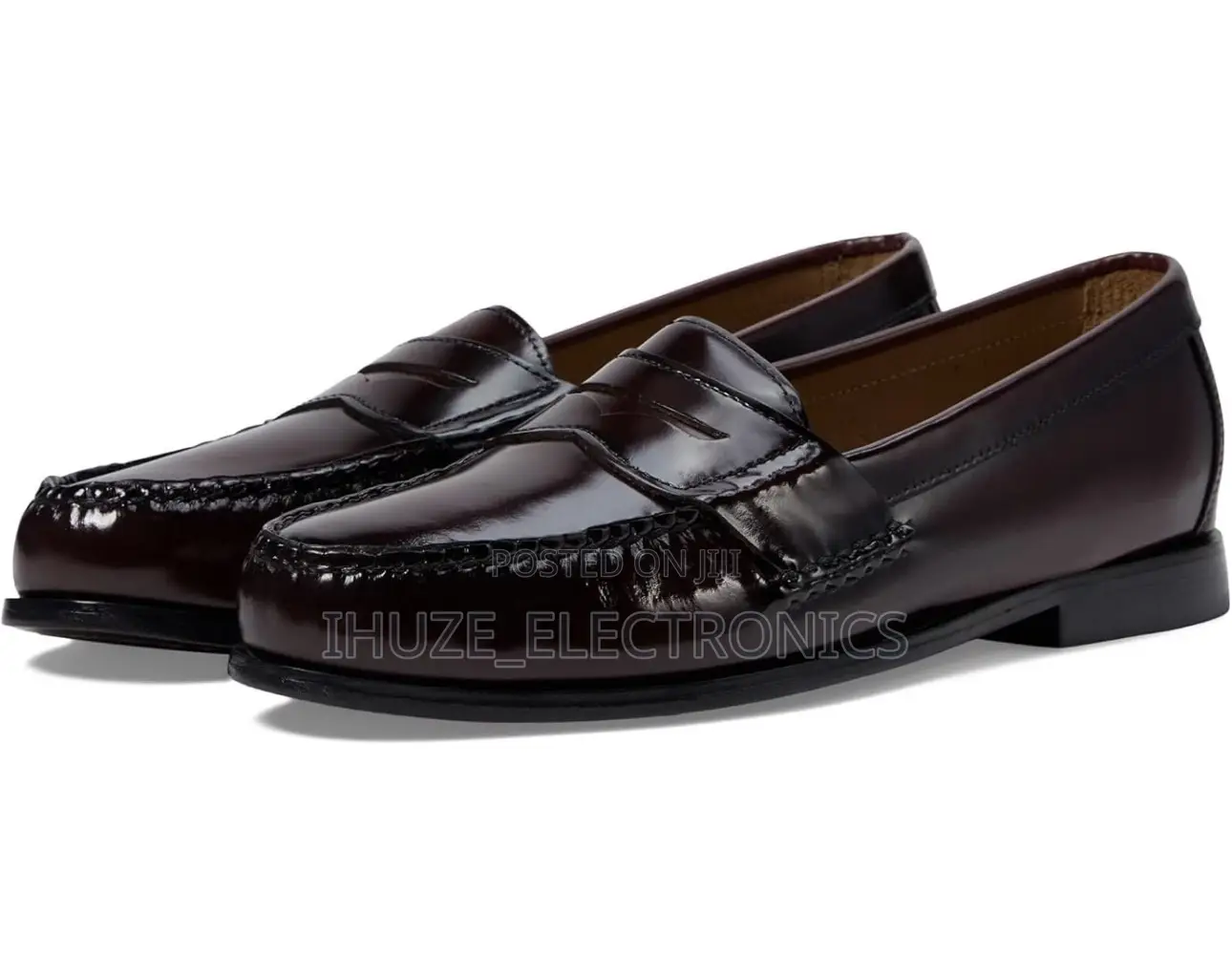 Johnston Murphy Hayes Burgundy Leather Penny Loafers (Size 42/43)