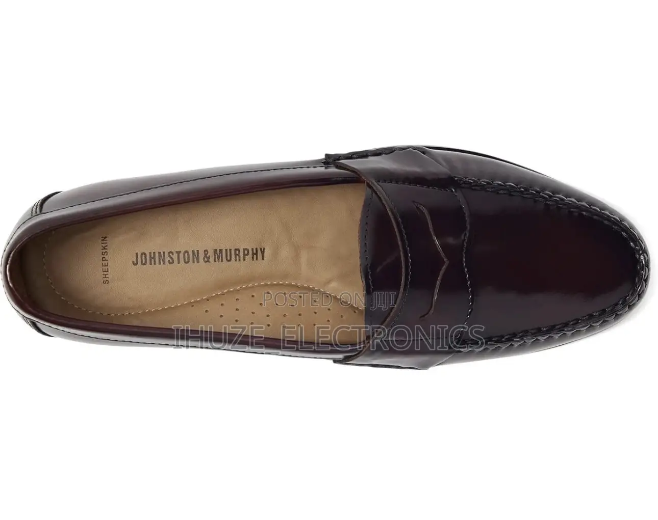 Johnston Murphy Hayes Burgundy Leather Penny Loafers (Size 42/43)