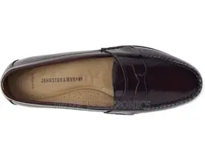 Johnston Murphy Hayes Burgundy Leather Penny Loafers (Size 42/43)