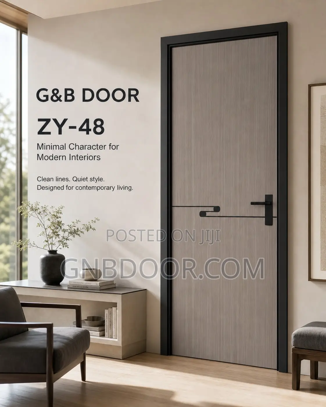 GNB New Interior Door American Door Come With Frame and Lock