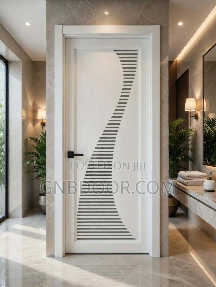 B113 Glass Door Bathroom Door Safety Glass Aluminum Frame