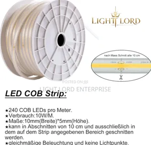 ¥  Led Cob Strip Light Warm Color 100meters