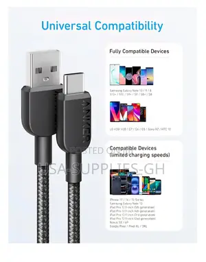 Anker 310 Usb a to Usb C Cable (10 Ft Braided) From Usa