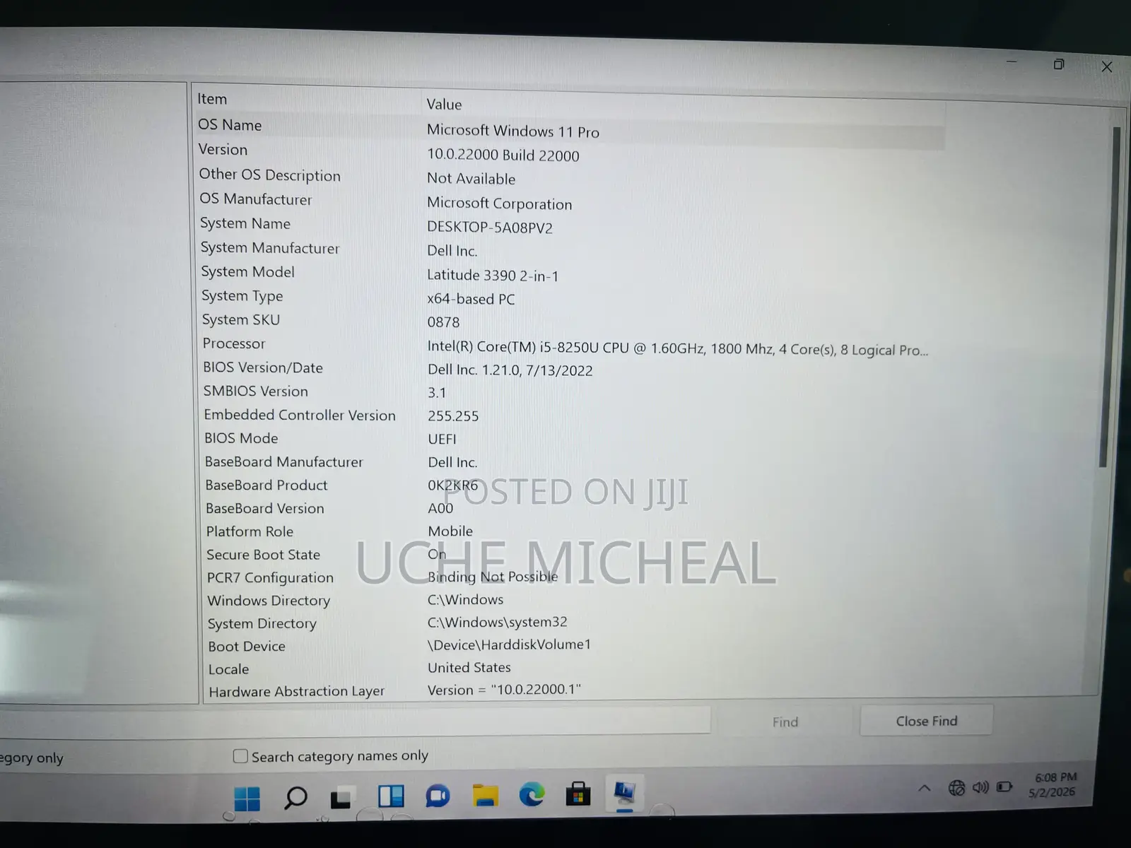 Laptop Dell Latitude 3390 16GB Intel Core i5 SSD 256GB