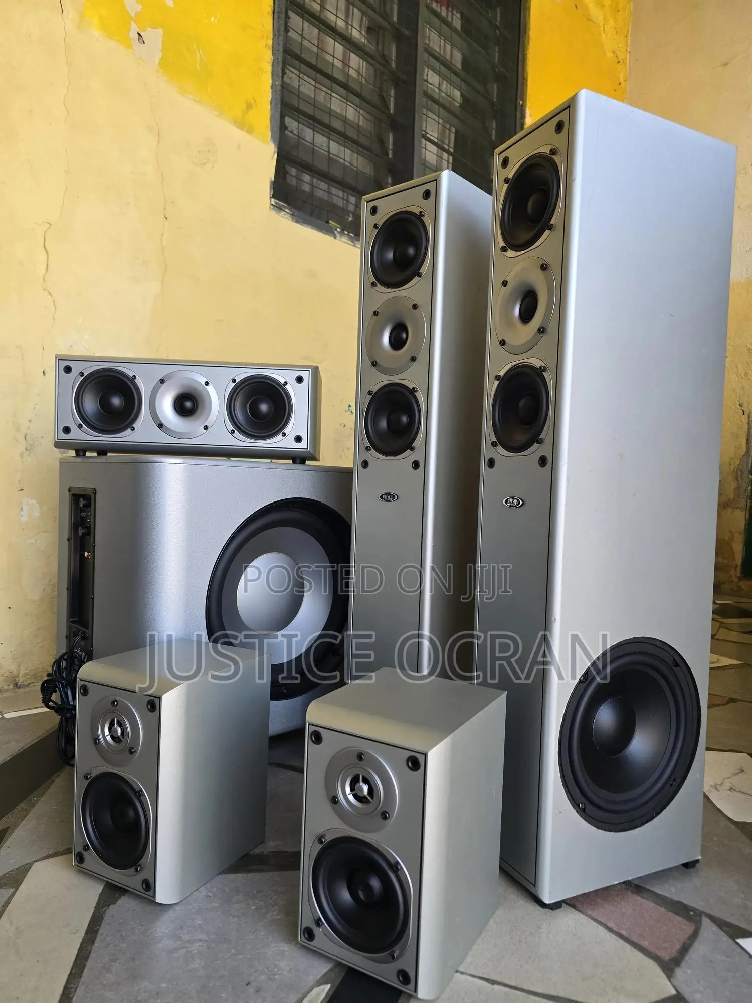 Infinity 12 Inches Subwoofer + Eltax Standing Speakers