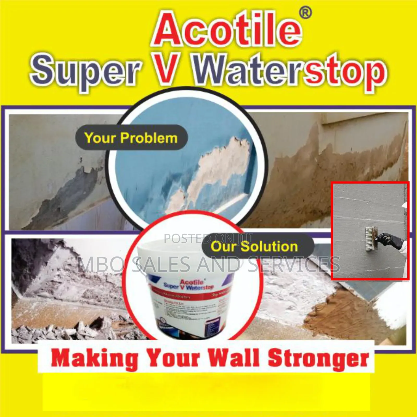 Waterproof Cement 14kg - Acotile Super Waterstop For Manholes