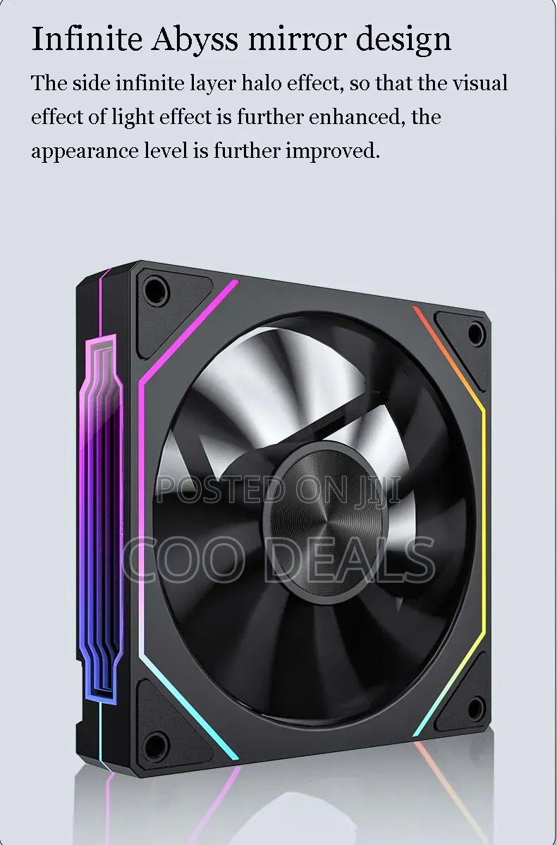RGB Pc Fans. 3 Packs + Remote Argb Hub 6th Gen Prismatic Edge Mirror