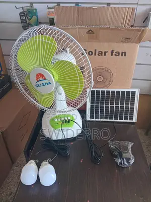12 Inches Solar Powered Table Top Fan Rechargeable