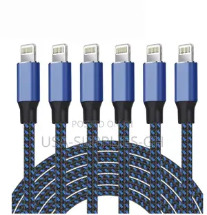 Apple Mfi Certified 6ft Usb-a to Lightning Cable, Braided, From Usa