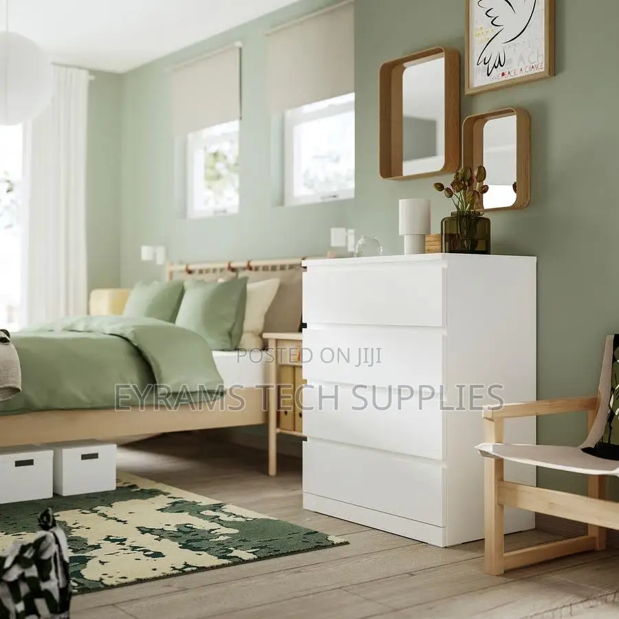 Ikea Malm Chest of 4 Drawers, White, 80 X 100 Cm