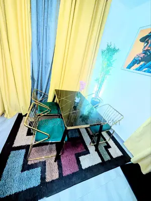 4 Chair Dinning Set With Marble Table for Sale