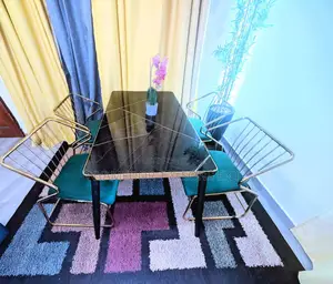 4 Chair Dinning Set With Marble Table for Sale