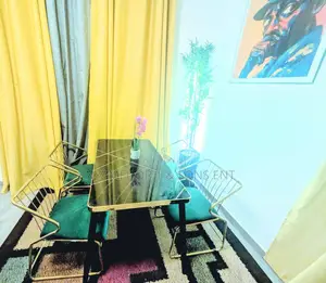 4 Chair Dinning Set With Marble Table for Sale