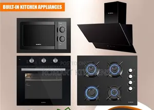 Turkish Inbuilt 4 Burner Glass Set. Hob, Hood, Oven and Microwave