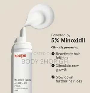 Keeps Minoxidil Foam for Men - Extra Strength Hair Regrowth Treatment