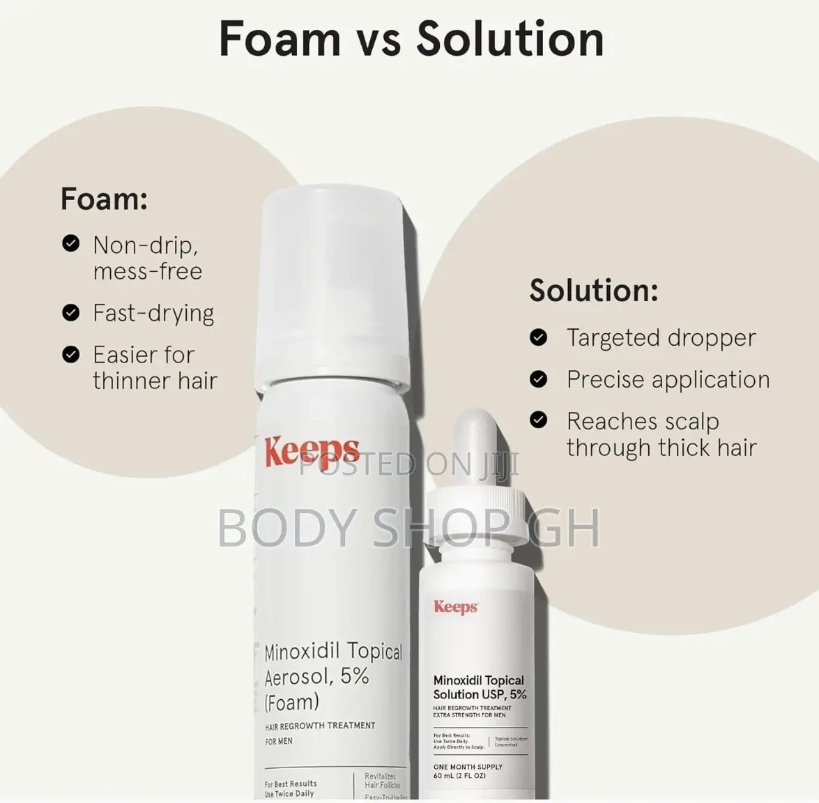 Keeps Extra Strength Minoxidil Foam + Oil Combo Pack - Hair Regrowth