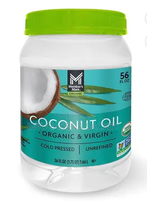 Pure Organic Cold-Pressed Coconut Oil - Big Jar (1.66l) Usa Import