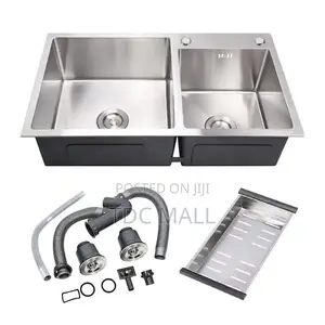 Executive Double Sink With Accessories + 4 Sides Tap