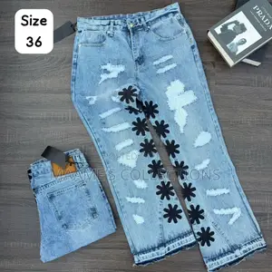 Denim Flare Baggy Jeans (Sizes 31- 38)